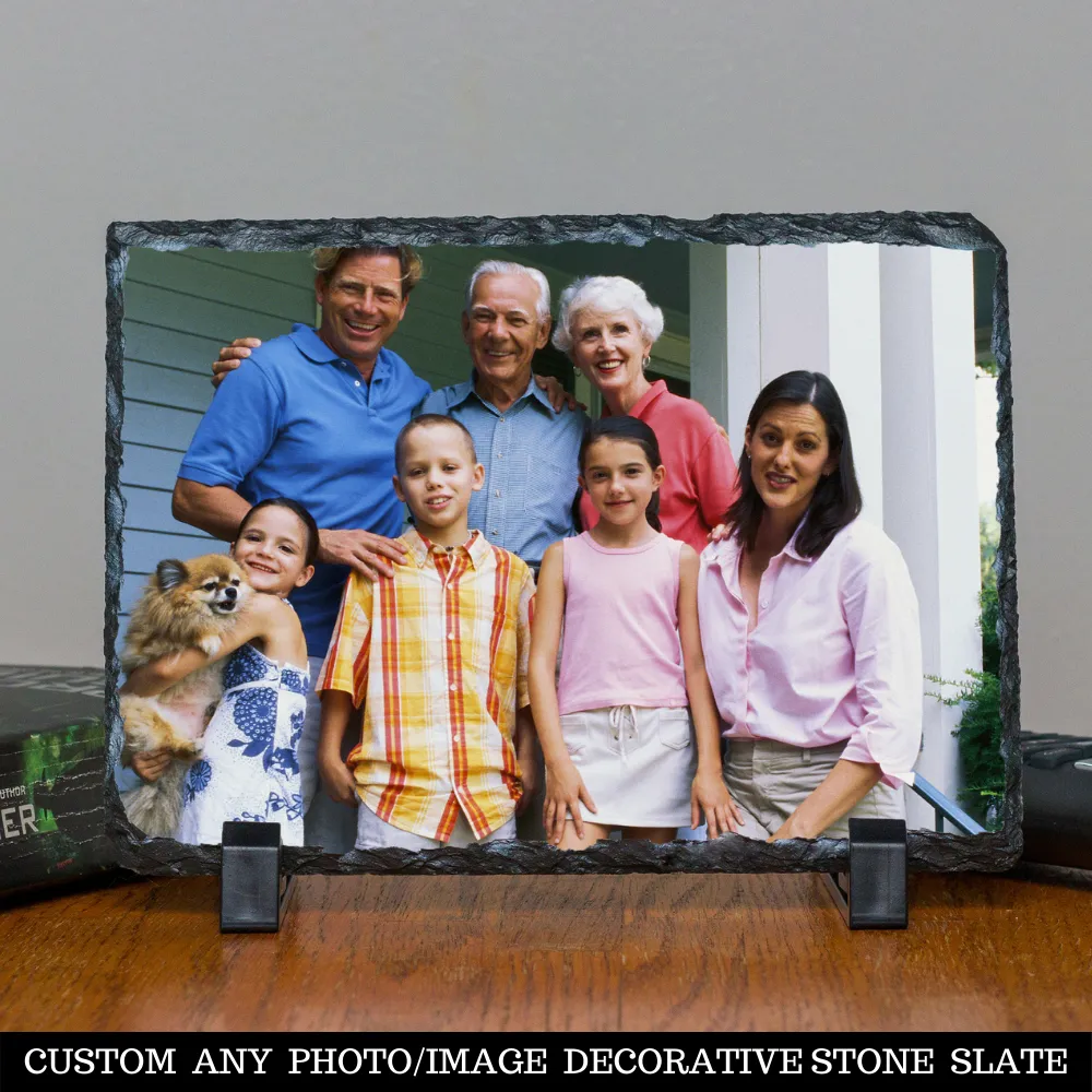 Personalized Custom Photo or Image Rectangle Decorative Stone Slate