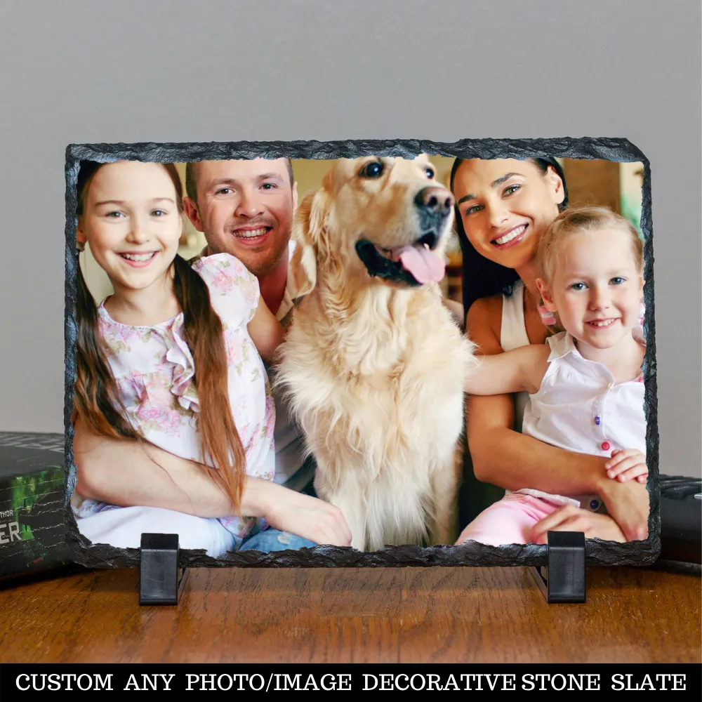 Personalized Custom Photo or Image Rectangle Decorative Stone Slate