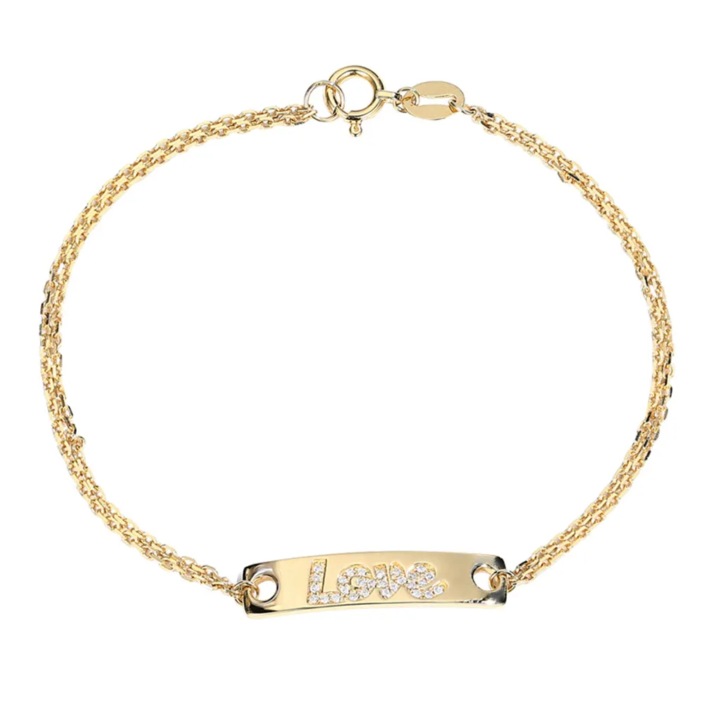 Personalized Diamond Name Bar Bracelet