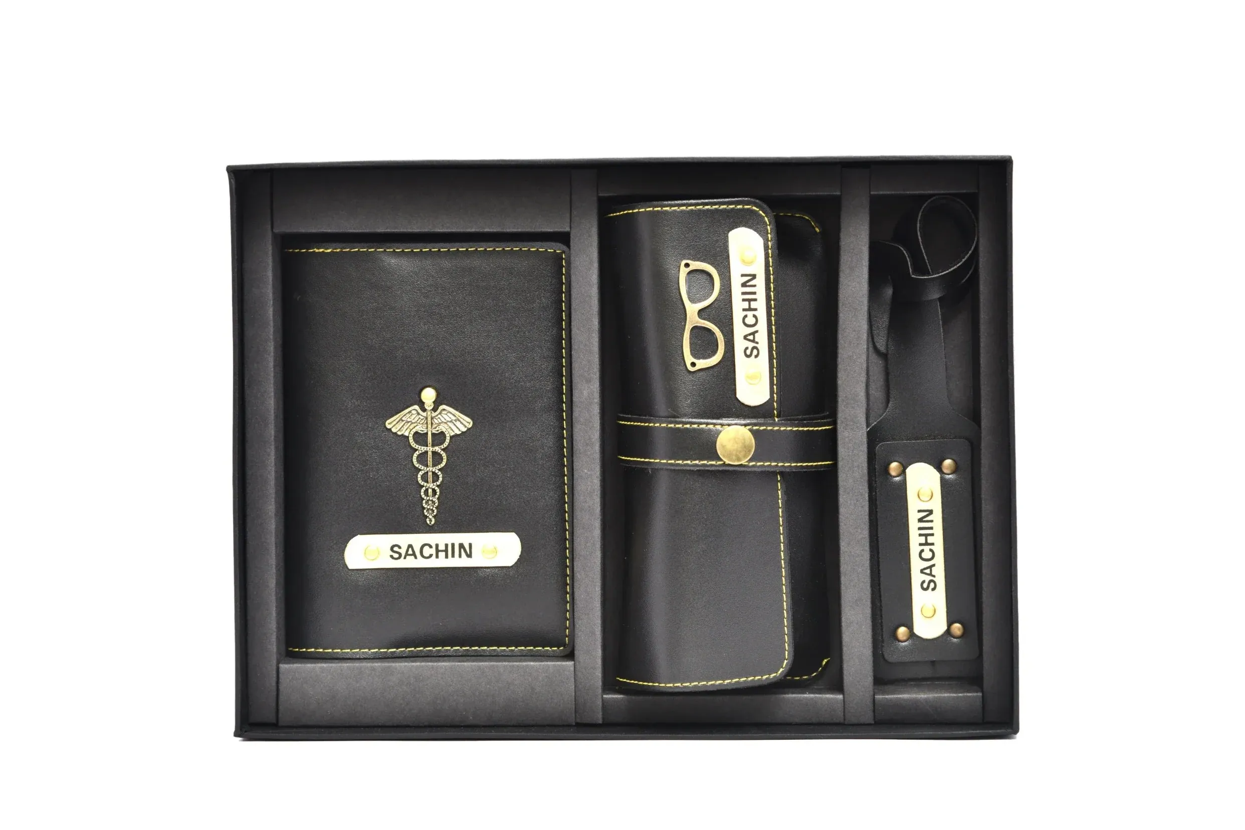 Personalized Frequent Traveller Combo (3 pcs) - Black