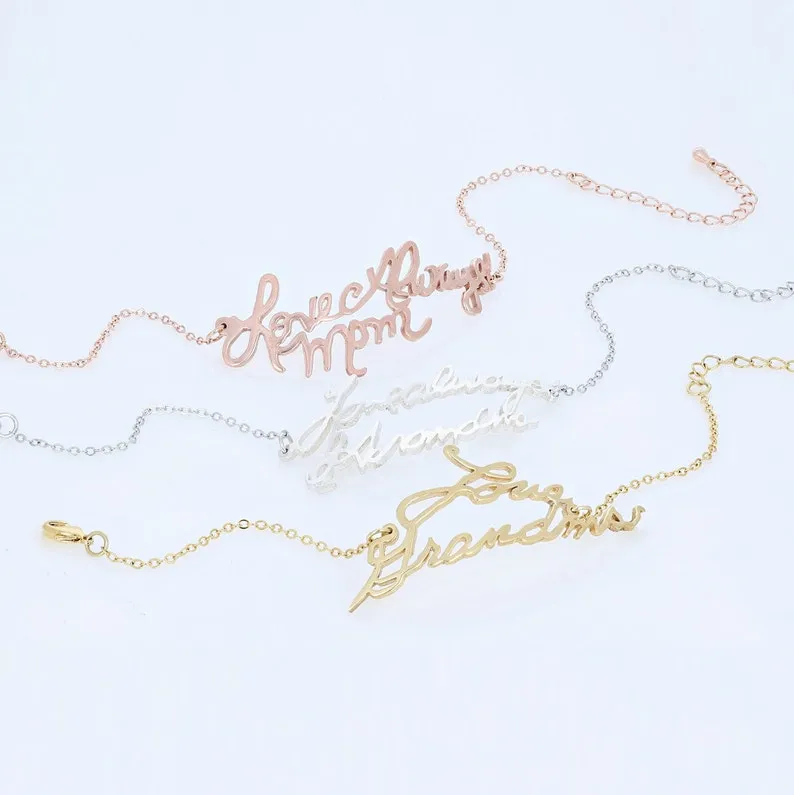 Personalized Handwriting Bracelet