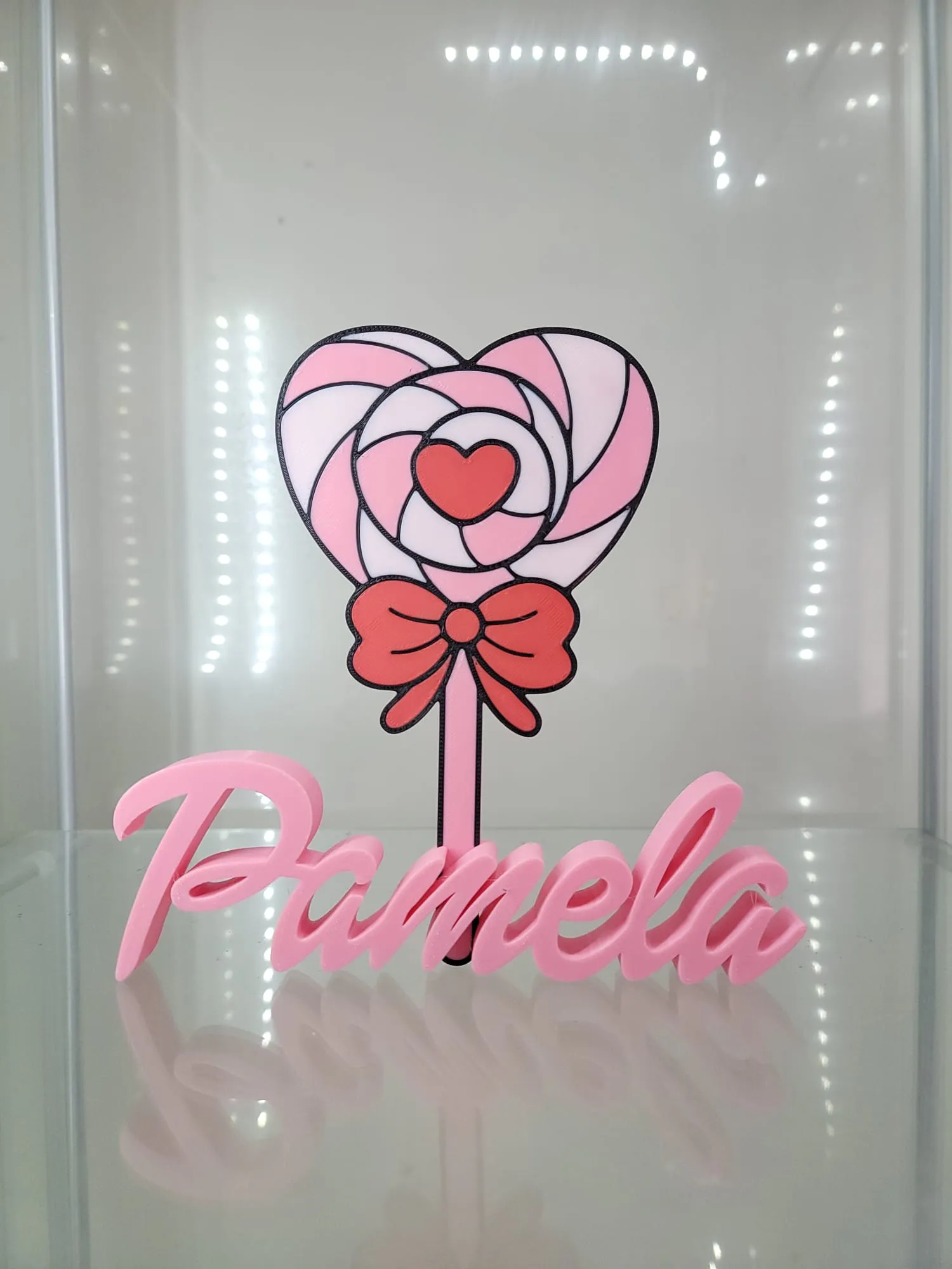 Personalized Lollipop Heart Decor - Sweet Custom Name Display