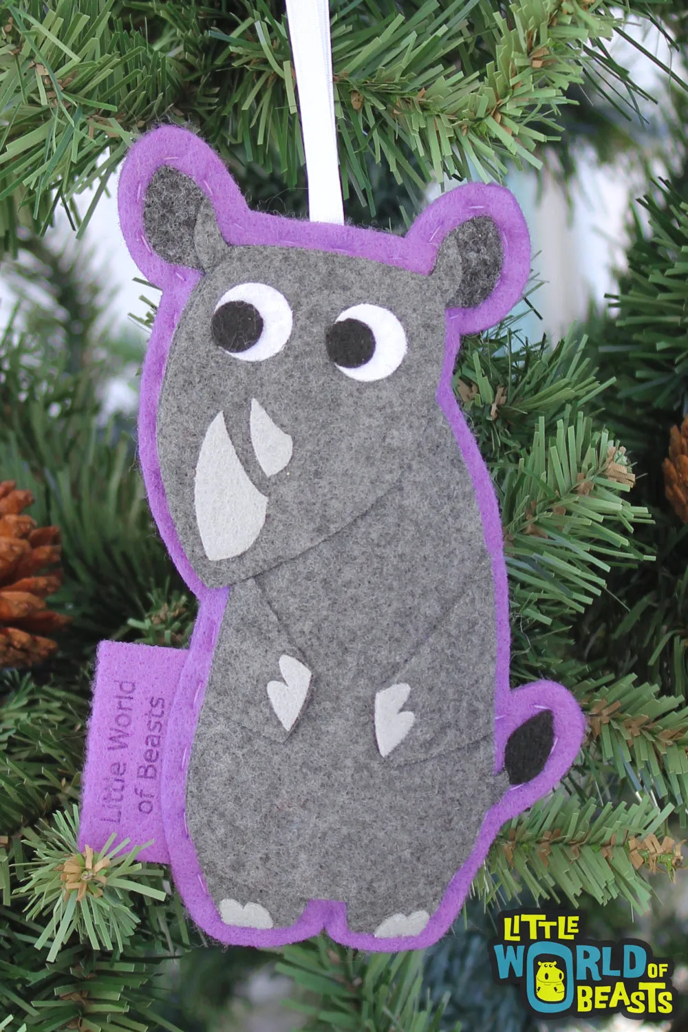 Personalized Reginald the Rhino Ornament