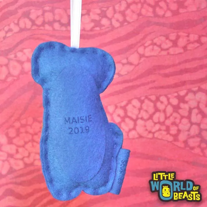 Personalized Reginald the Rhino Ornament