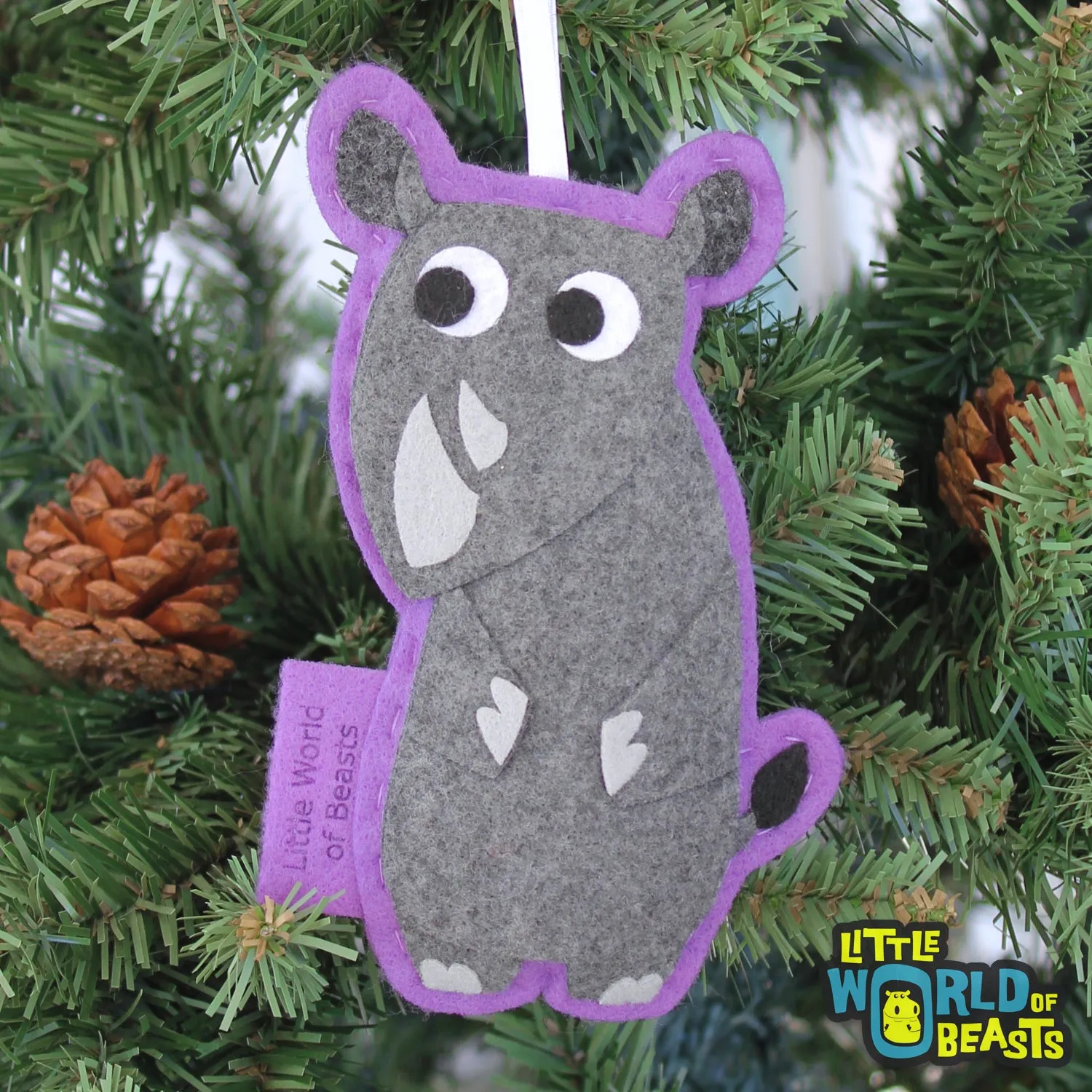 Personalized Reginald the Rhino Ornament