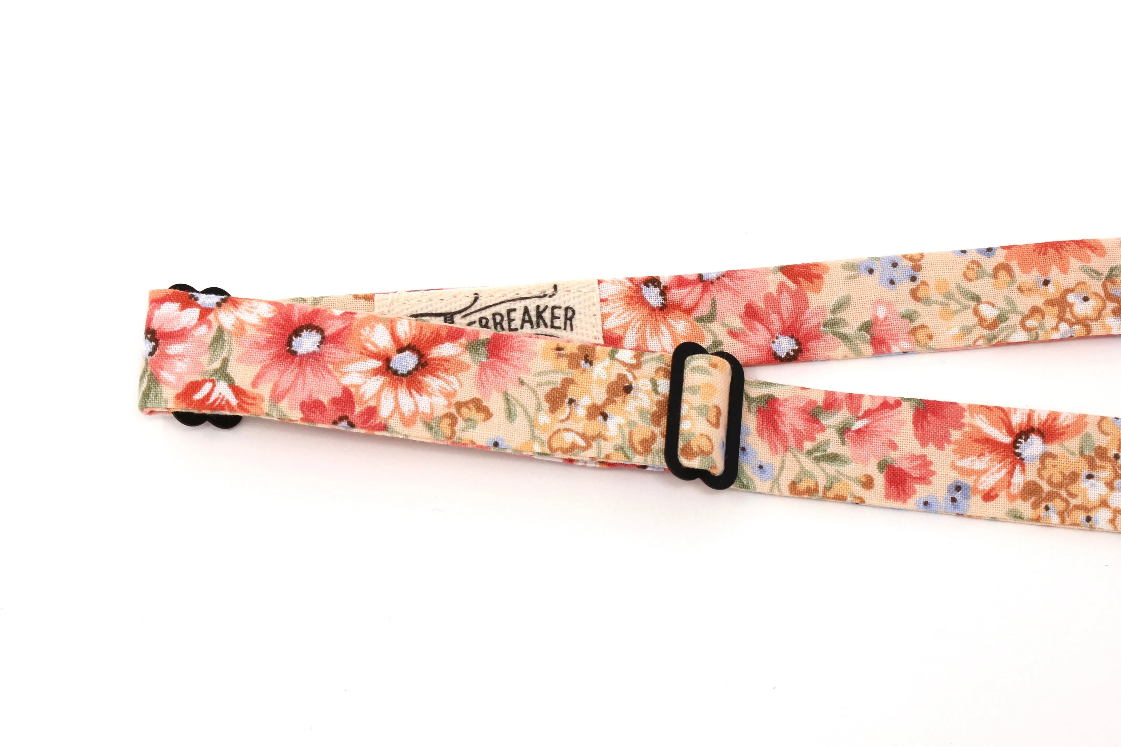Pink and Peach Floral Bow Tie