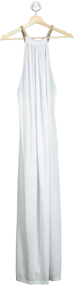 Pitusa White Open Back Maxi Dress One Size