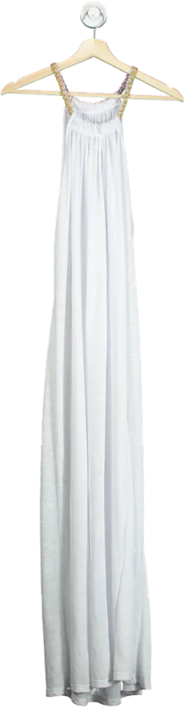 Pitusa White Open Back Maxi Dress One Size