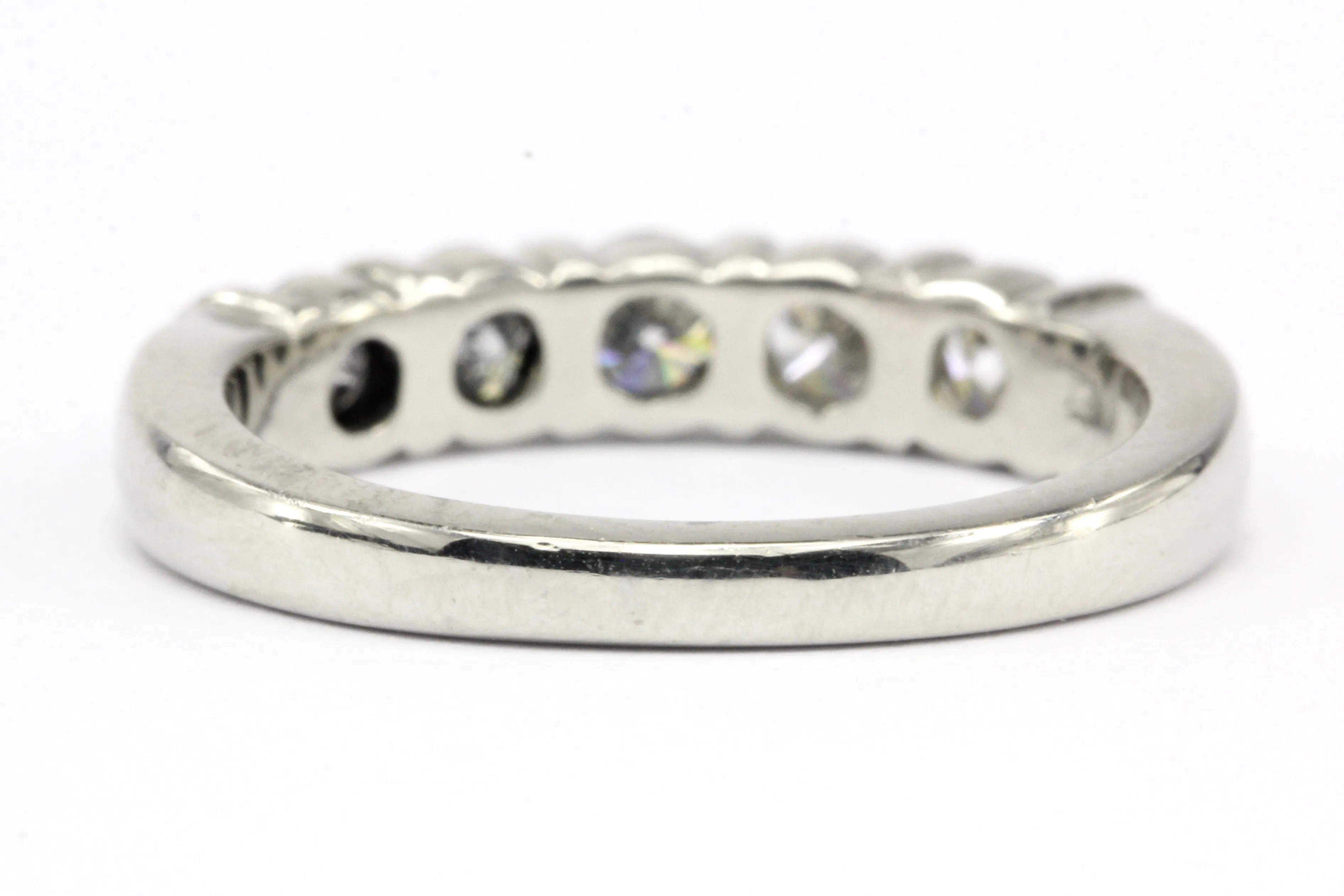 Platinum .75 CTW Diamond Half Band Size 6.5