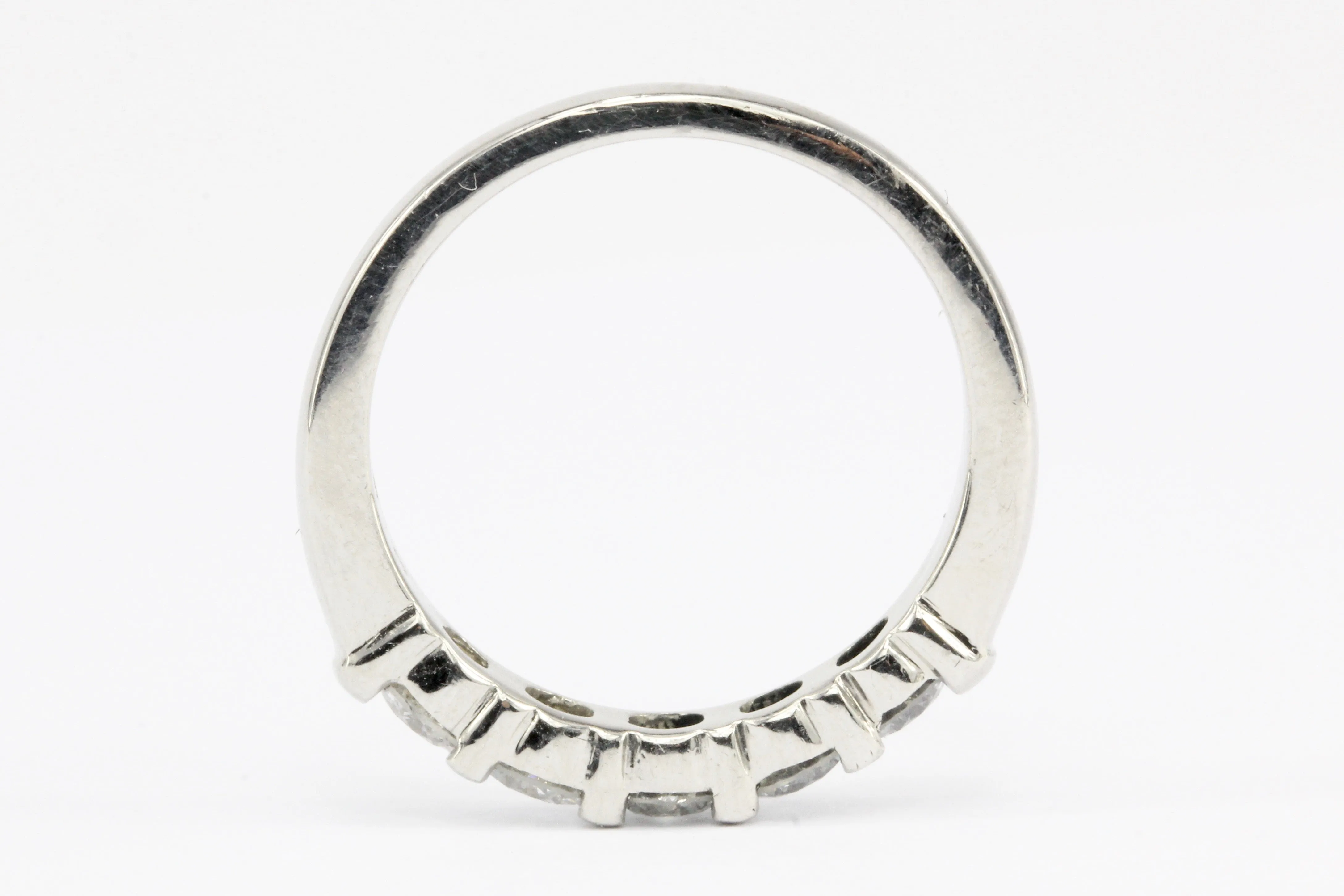Platinum .75 CTW Diamond Half Band Size 6.5