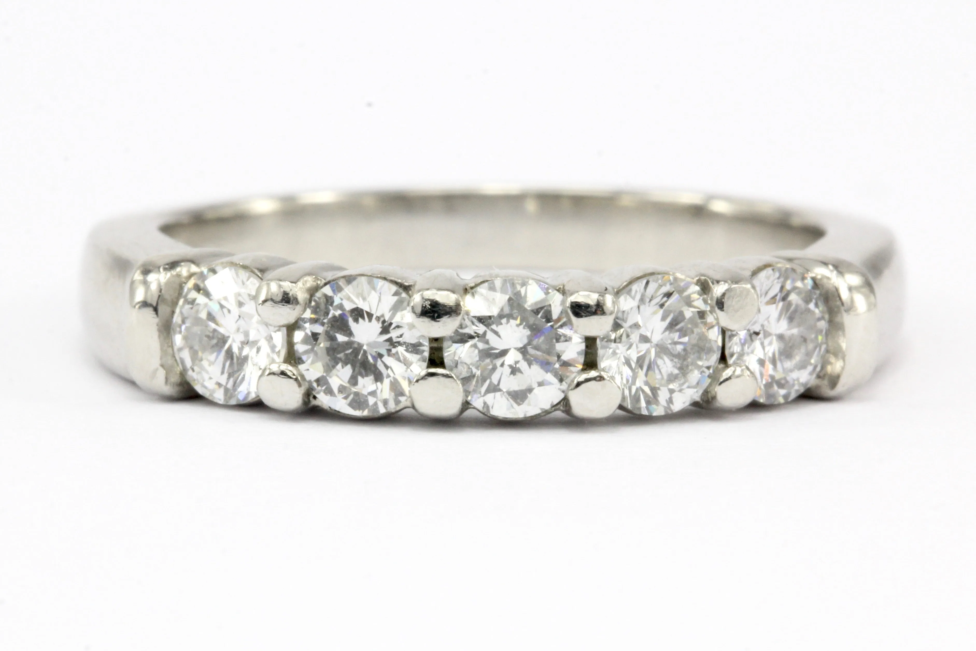 Platinum .75 CTW Diamond Half Band Size 6.5