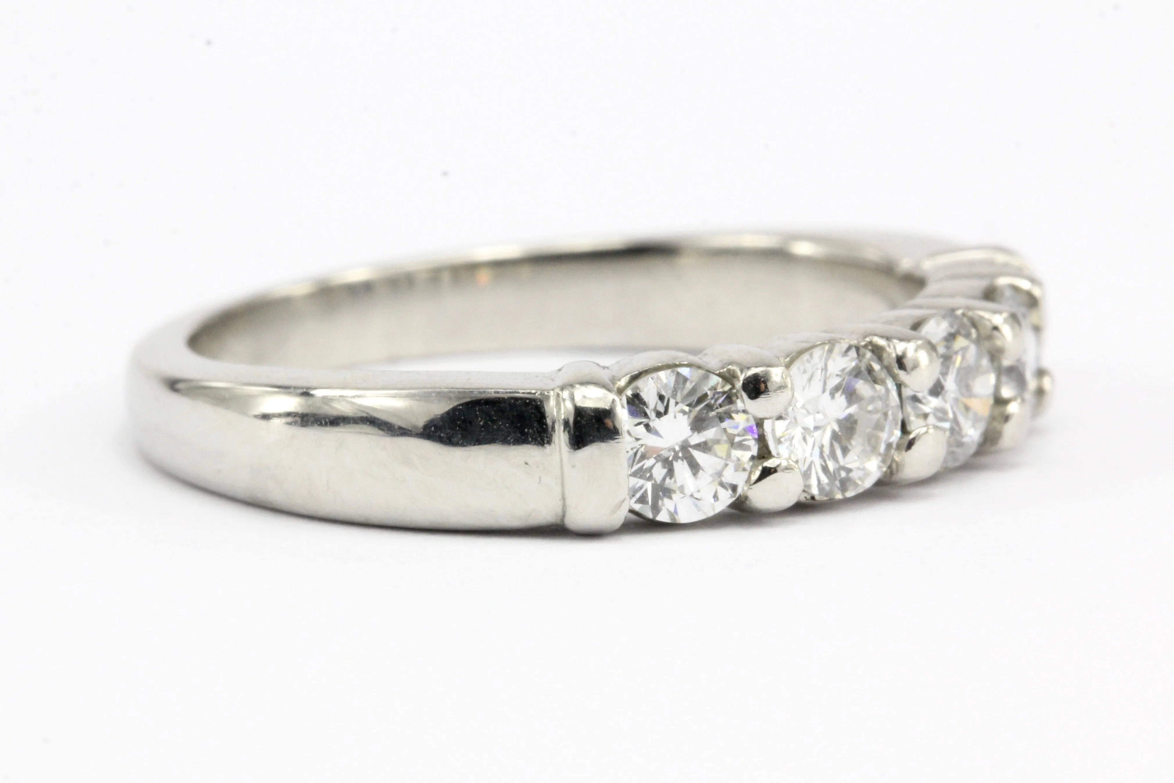 Platinum .75 CTW Diamond Half Band Size 6.5