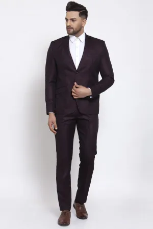 Poly Blend Brown Two Piece Suit