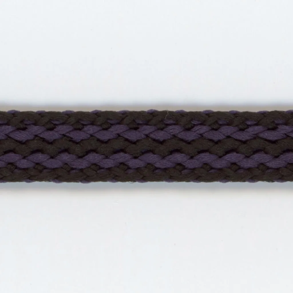 Polyester Stripe Tape #02 Pansy Purple & Black