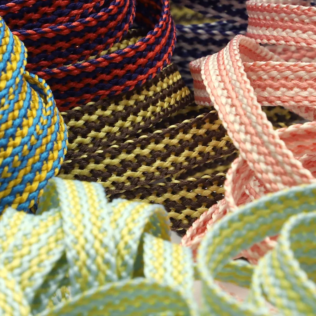 Polyester Stripe Tape #03 Bitter Orange & Olive