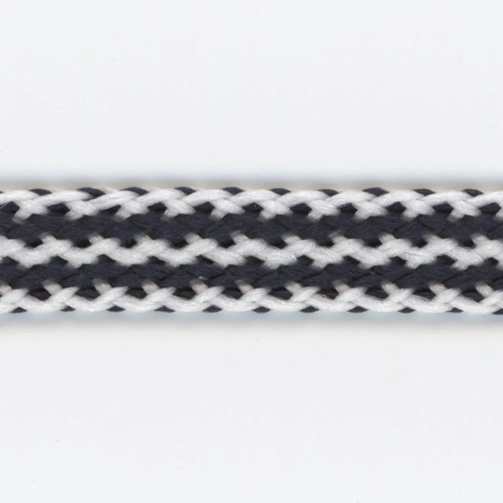 Polyester Stripe Tape #06 Denim & Off White