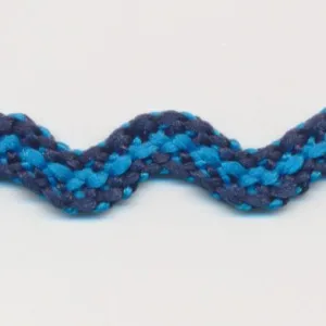 Polyester Stripe Zig-Zag Tape #18 Ink Blue & Peacock