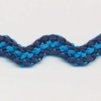 Polyester Stripe Zig-Zag Tape #18 Ink Blue & Peacock