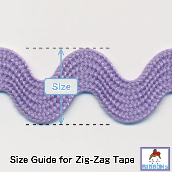 Polyester Stripe Zig-Zag Tape #18 Ink Blue & Peacock