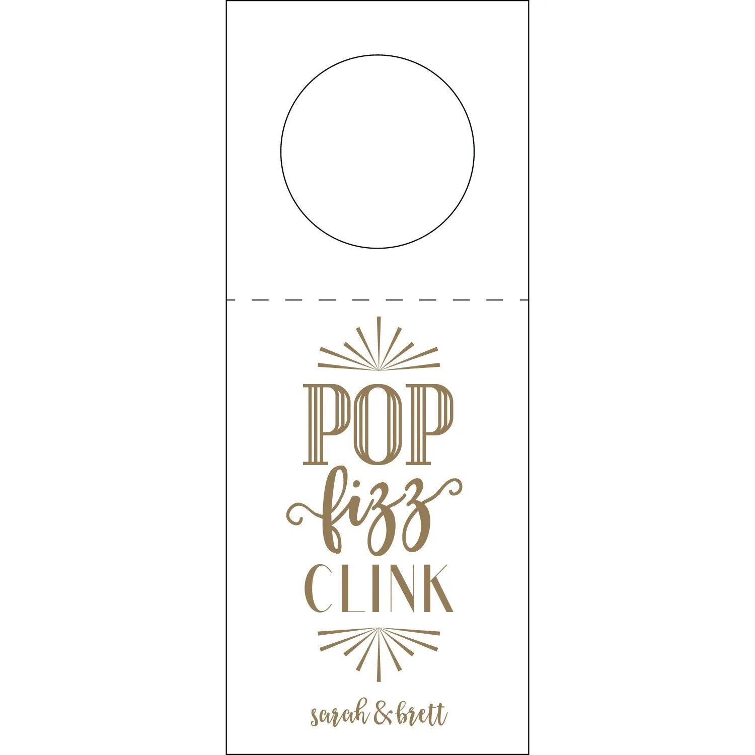 Pop Fizz Clink Letterpress Wine Tags