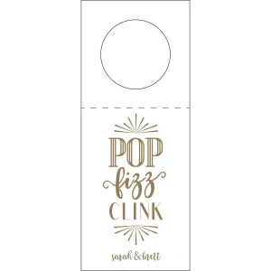 Pop Fizz Clink Letterpress Wine Tags