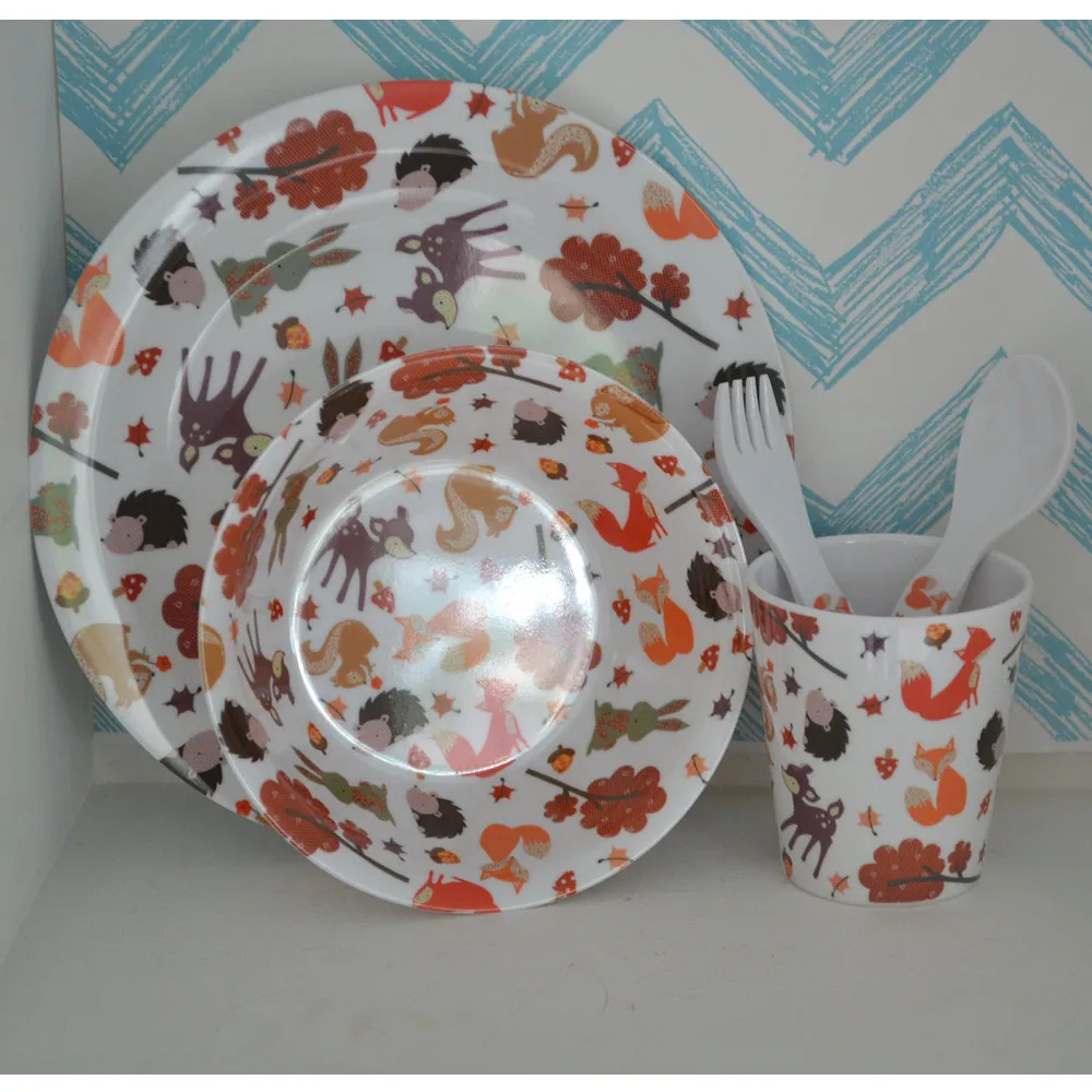 Powell Craft Woodland Melamine Dining Set