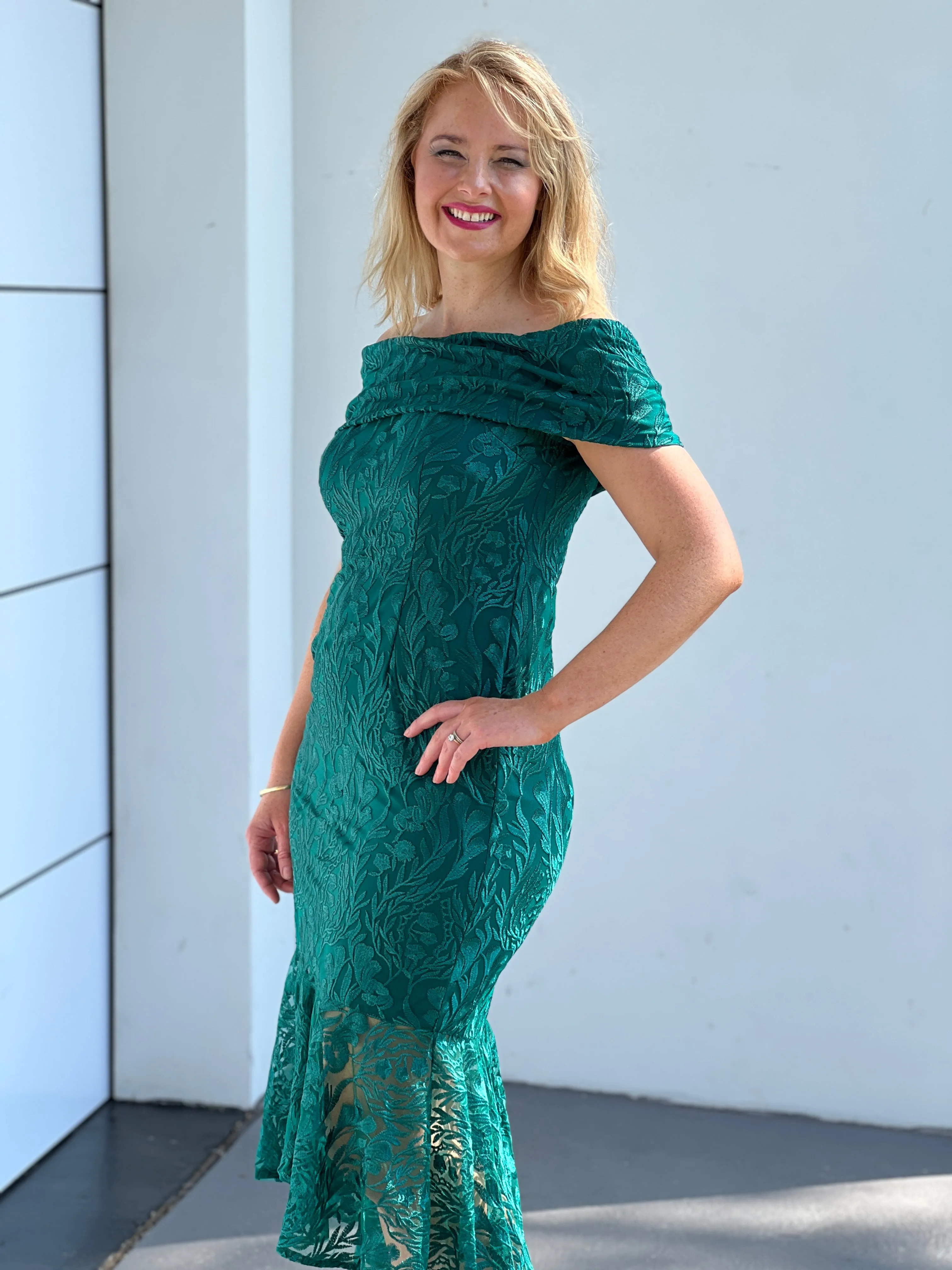 Prague Emerald Evening Gown