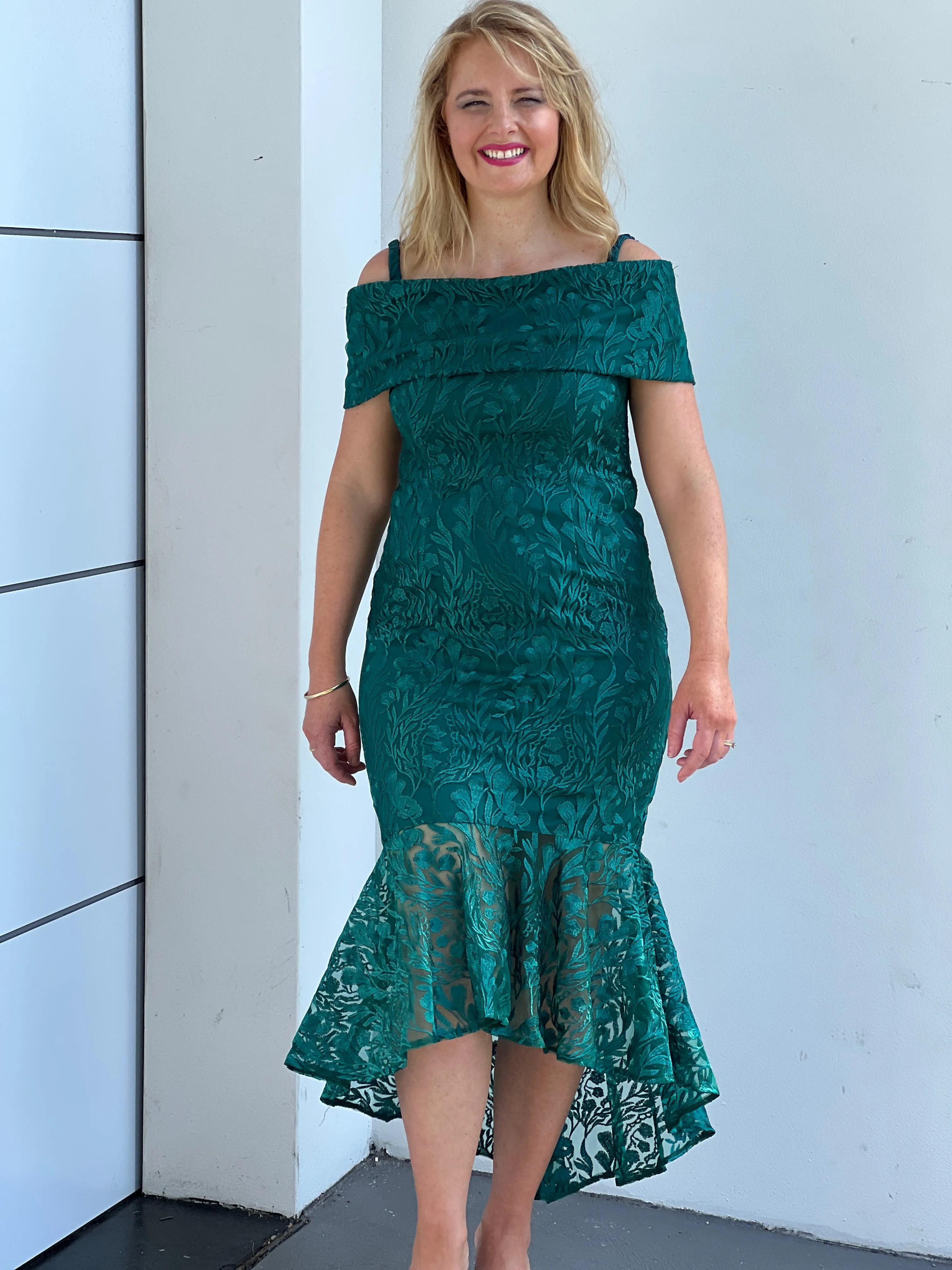 Prague Emerald Evening Gown