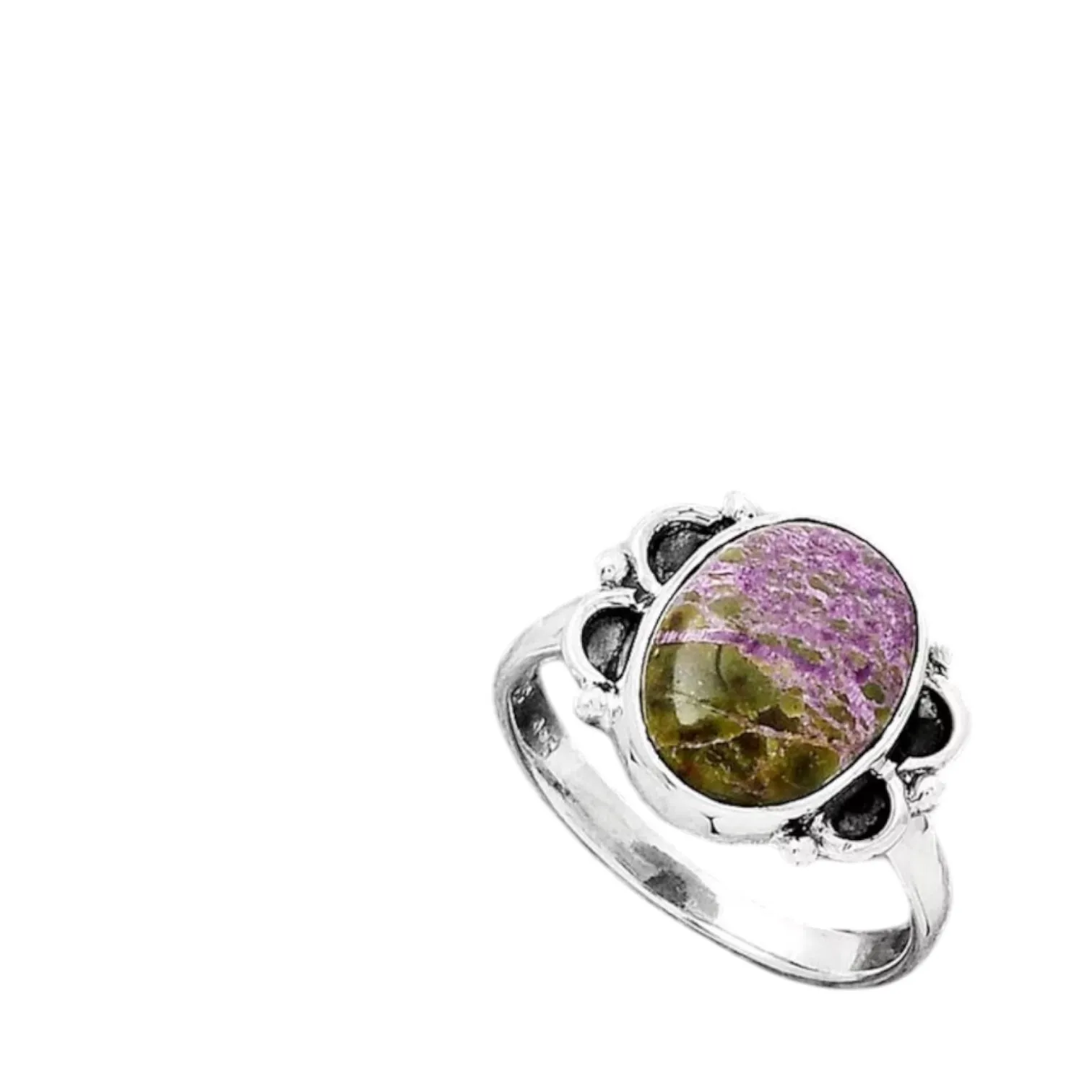 Purpurite Solid 925 Sterling Silver Ring 8