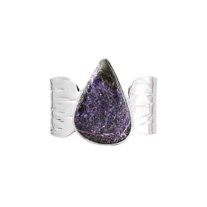 Purpurite Solid 925 Sterling Silver Ring 8