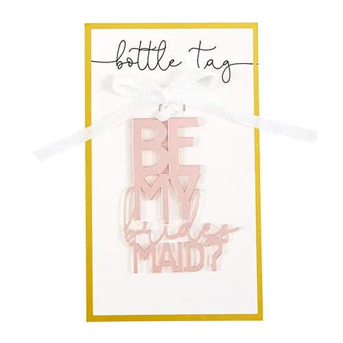 "Be My Bridesmaid?" Bottle Tag Bridesmaid Proposal