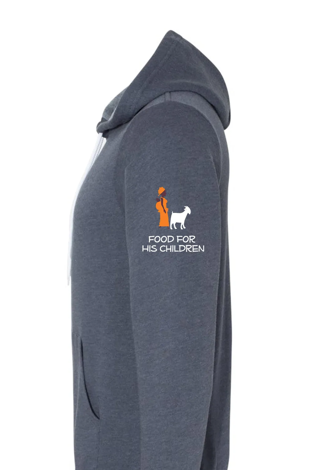 "Food For His Children" Unisex Hoodie -- Don't love in word alone, but in truth and deeds.