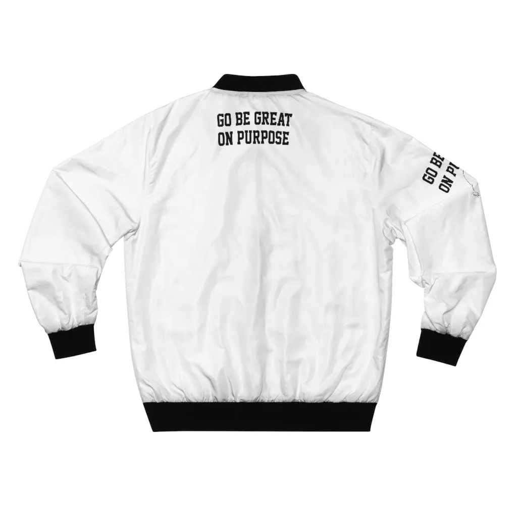"Go Be Great On Purpose" Men's AOP Bomber Jacket