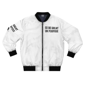"Go Be Great On Purpose" Men's AOP Bomber Jacket