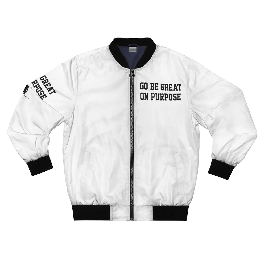 "Go Be Great On Purpose" Men's AOP Bomber Jacket