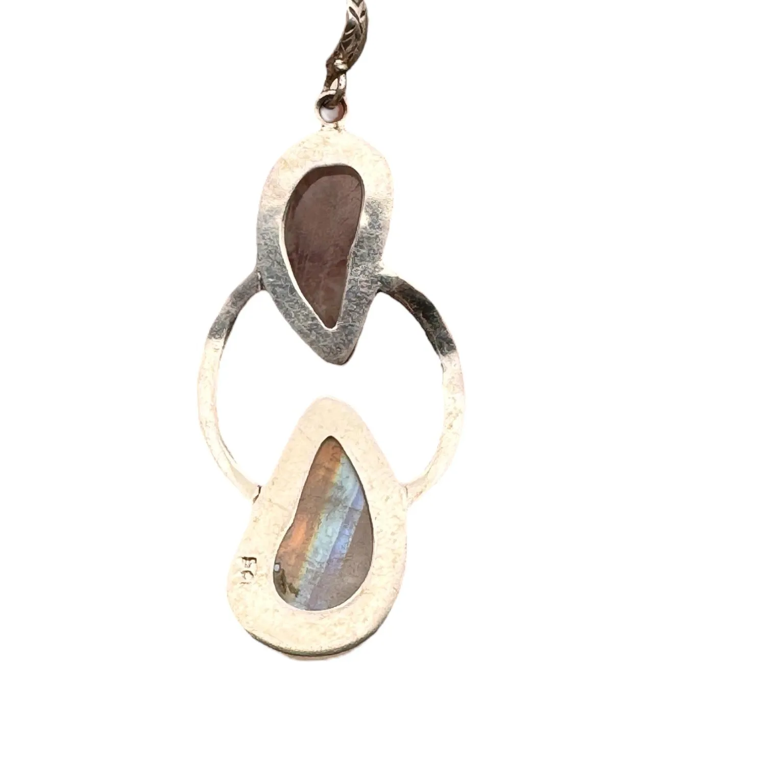 Rainbow Moonstone Solid 925 Sterling Silver Pendant