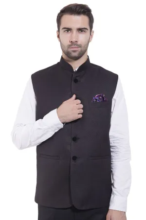 Rayon Black Modi Nehru Jacket
