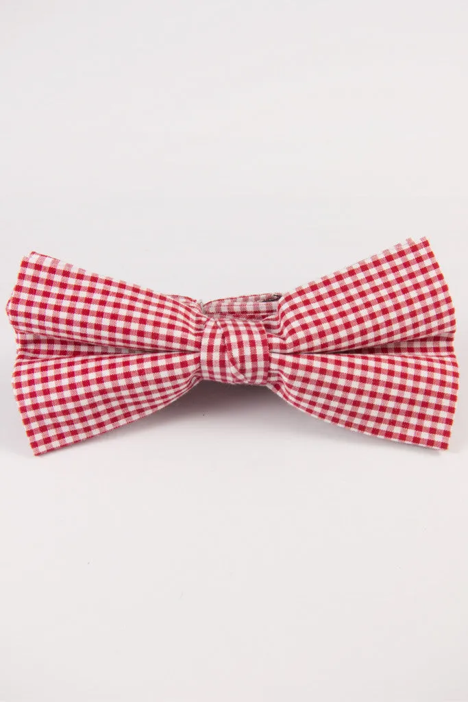 Red Gingham Bow Tie
