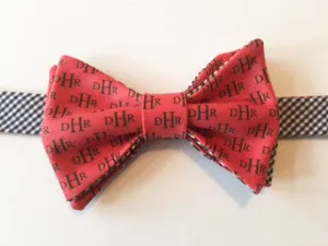 Red Monogram Bow Tie