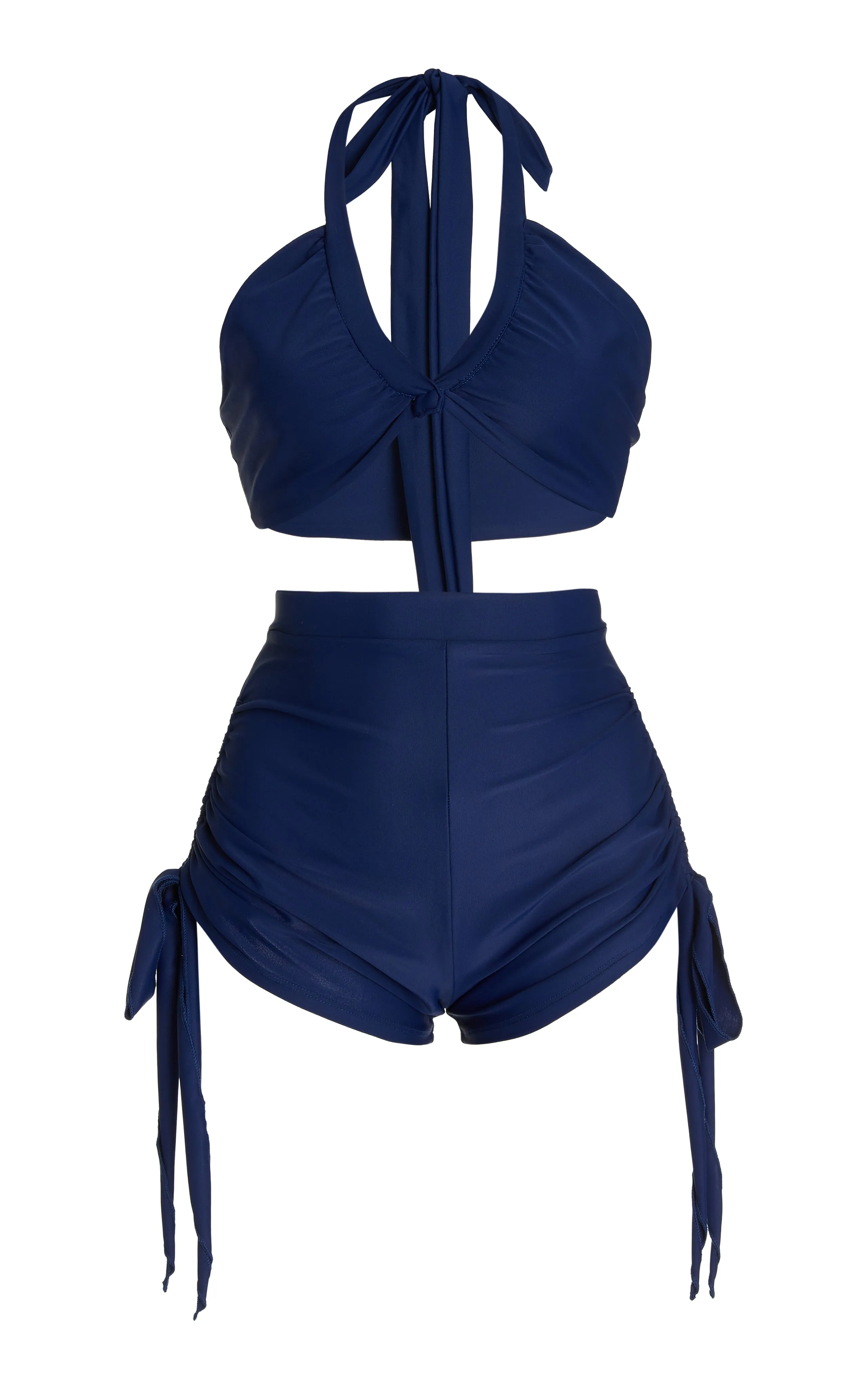 Retro Swim Two Piece-Navy