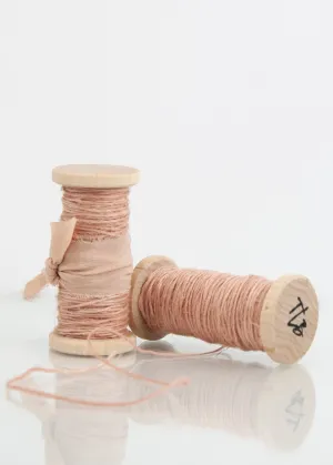 Rose Quartz Flax Twine, Hand Spun