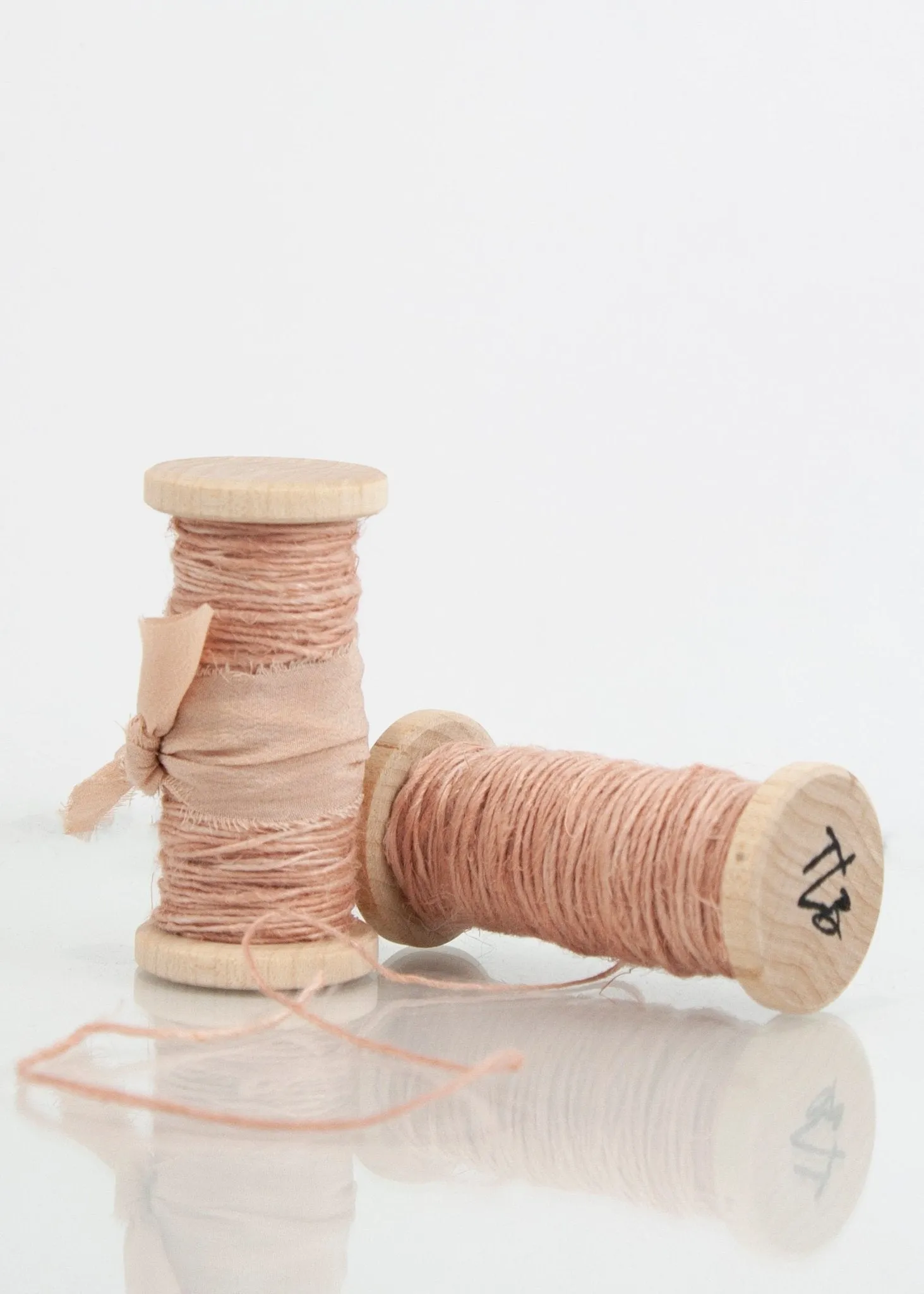 Rose Quartz Flax Twine, Hand Spun
