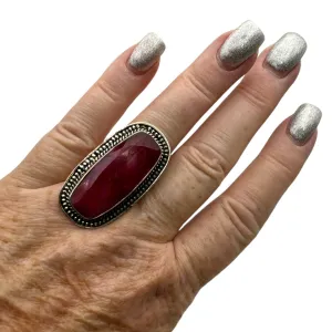 Ruby Solid 925 Sterling Silver Ring 8.5