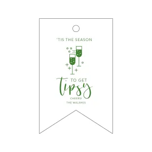 Season to Get Tipsy Letterpress Gift Tags