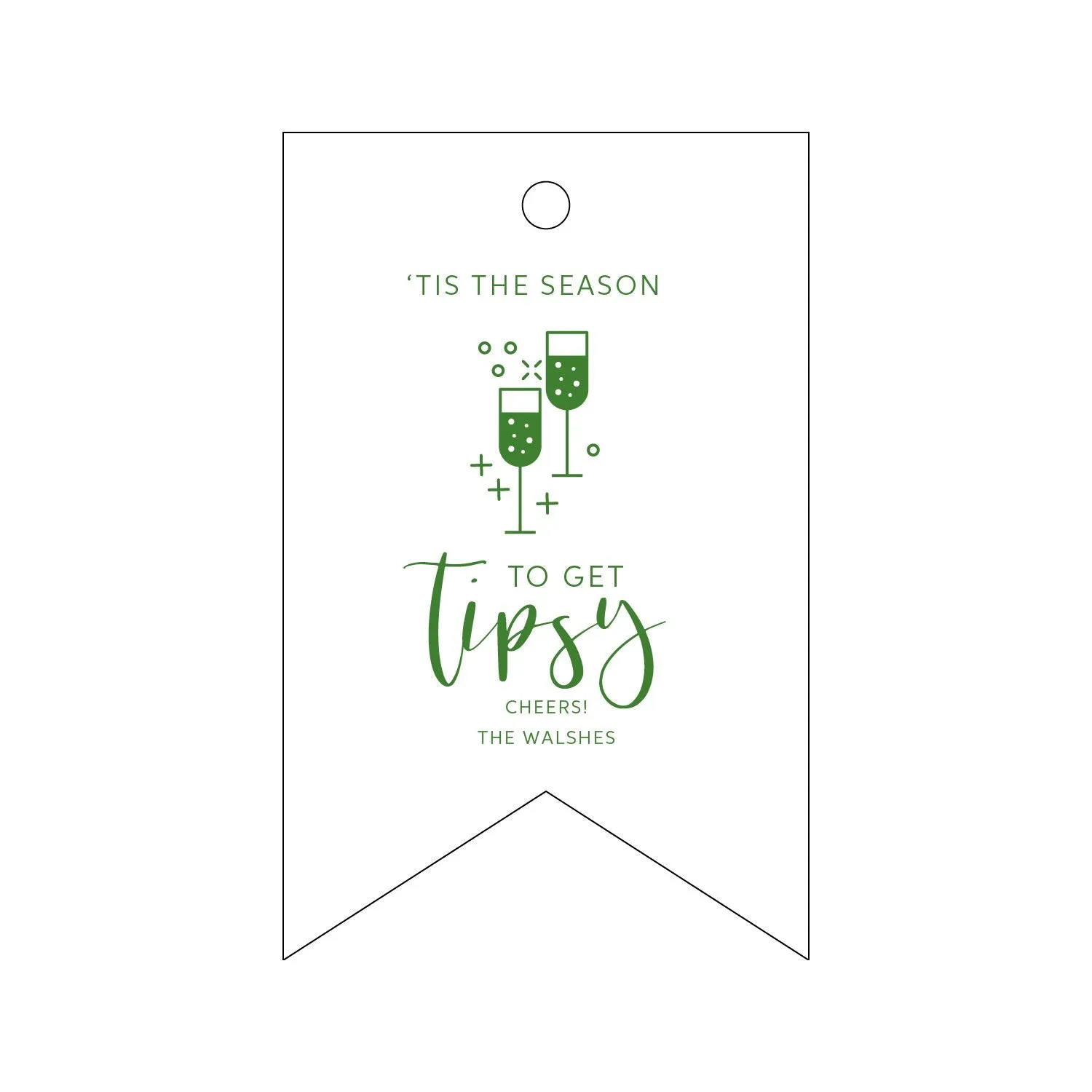 Season to Get Tipsy Letterpress Gift Tags