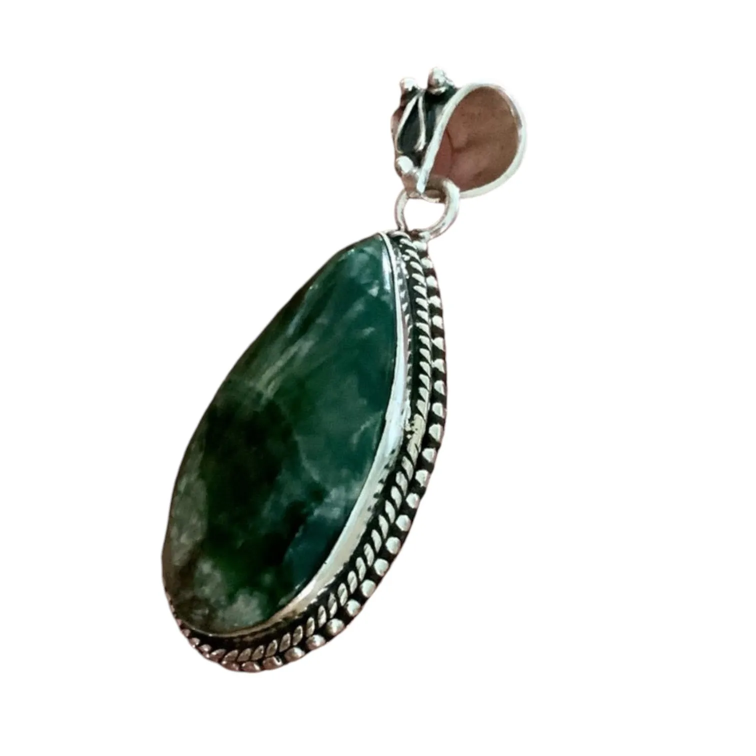 Seraphanite Solid 925 Sterling Silver Pendant