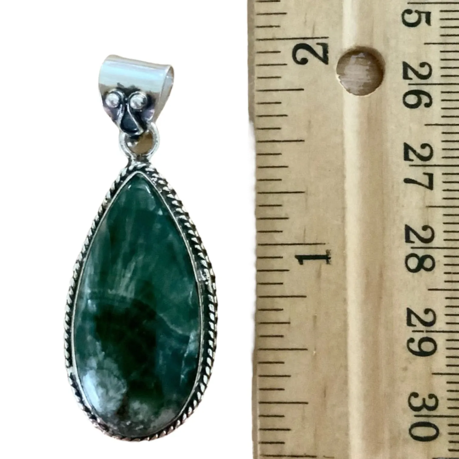 Seraphanite Solid 925 Sterling Silver Pendant