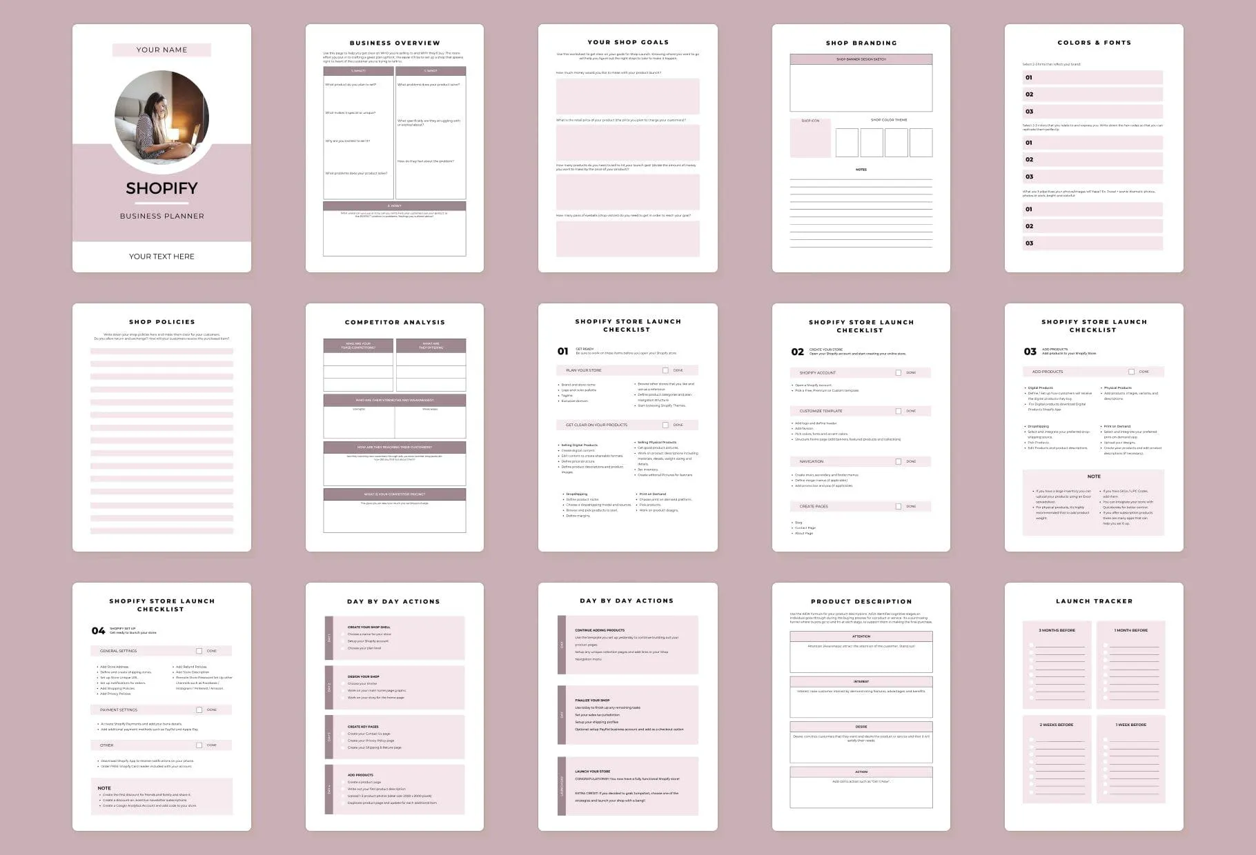 Shopify Planner Canva Template
