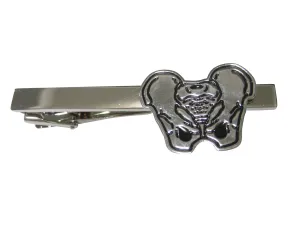 Silver Toned Anatomical Pelvis Tie Clip
