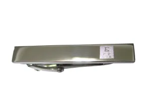 Silver Toned Etched Sleek Optometrist Skinny Tie Clip